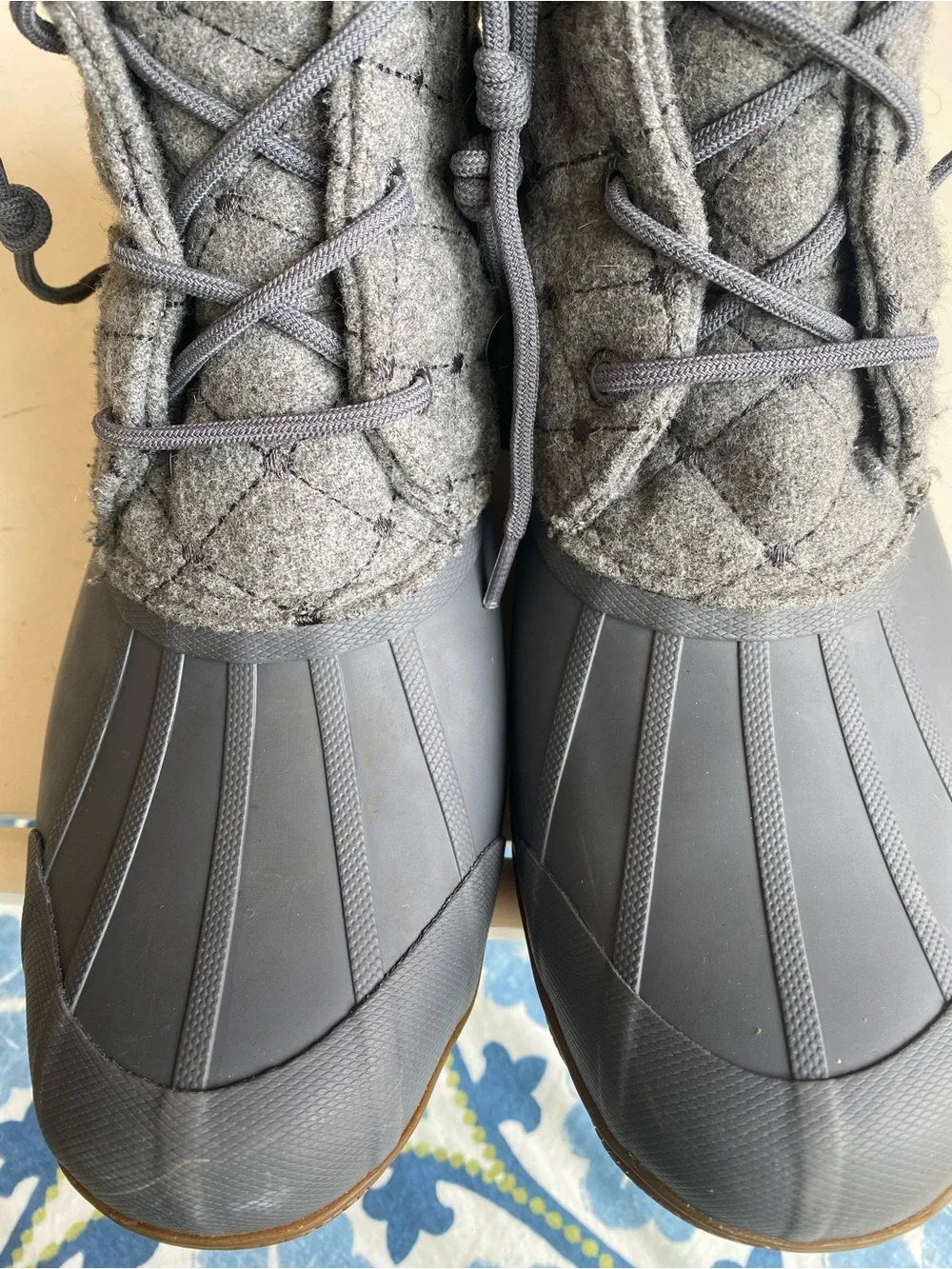 Sperry Syren Gulf Duck Boot, Quilted Wool, Waterproof, Insulated, size 10